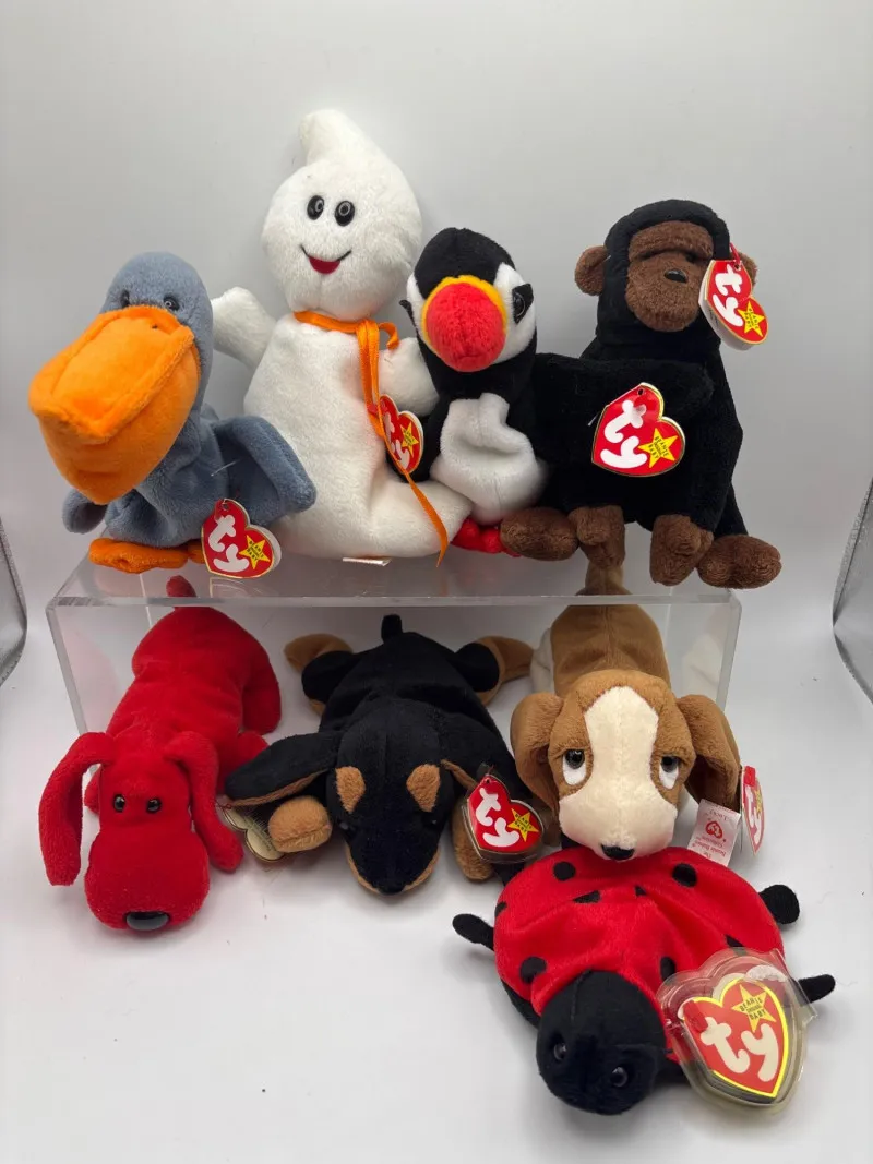 Ty Beanie Babies Plush Lot w/ Tags Pelican Ghost Ladybug Dog - Spring Treasure Auction – Vintage Finds & New-In-Box Surprises. | Ocean Bid Auction
