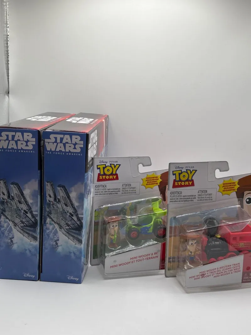 Star Wars Millennium Falcon & Toy Story Woody NIB Toy Lot (4) - Spring Treasure Auction – Vintage Finds & New-In-Box Surprises. | Ocean Bid Auction