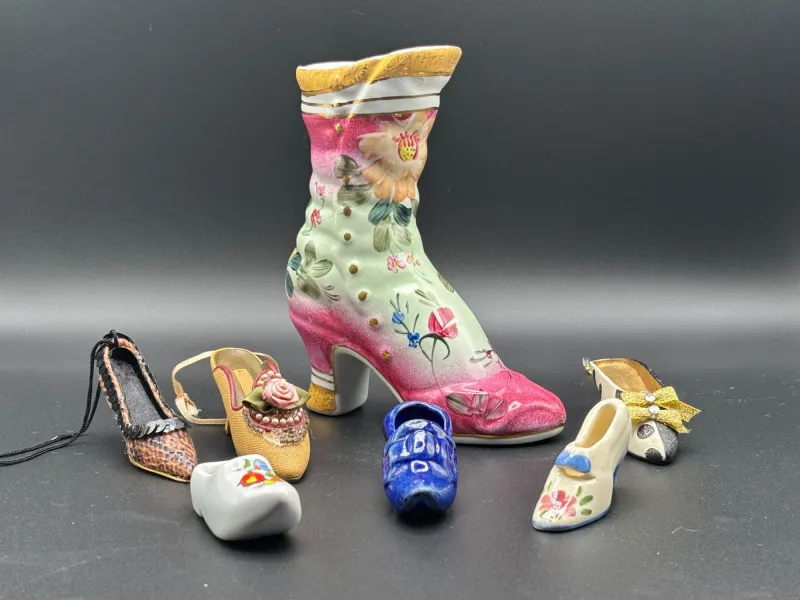 Vintage Shoe Miniatures & Porcelain Boot Decor Lot - Spring Treasure Auction – Vintage Finds & New-In-Box Surprises. | Ocean Bid Auction