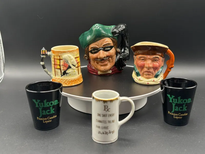 6 Pc Vintage Character Mugs & Yukon Jack Shot Glasses 📦 - Spring Treasure Auction – Vintage Finds & New-In-Box Surprises. | Ocean Bid Auction
