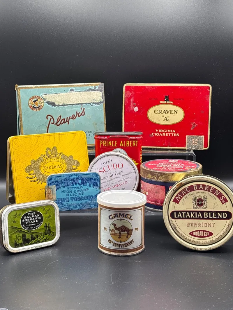 Vintage Tobacco & Cigarette Tin Lot Prince Albert Camel Craven A - Spring Treasure Auction – Vintage Finds & New-In-Box Surprises. | Ocean Bid Auction
