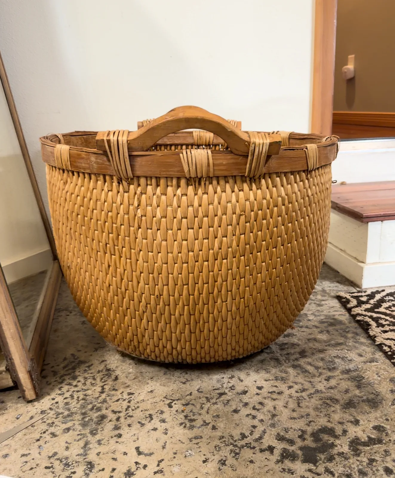 woven storage basket natural fiber