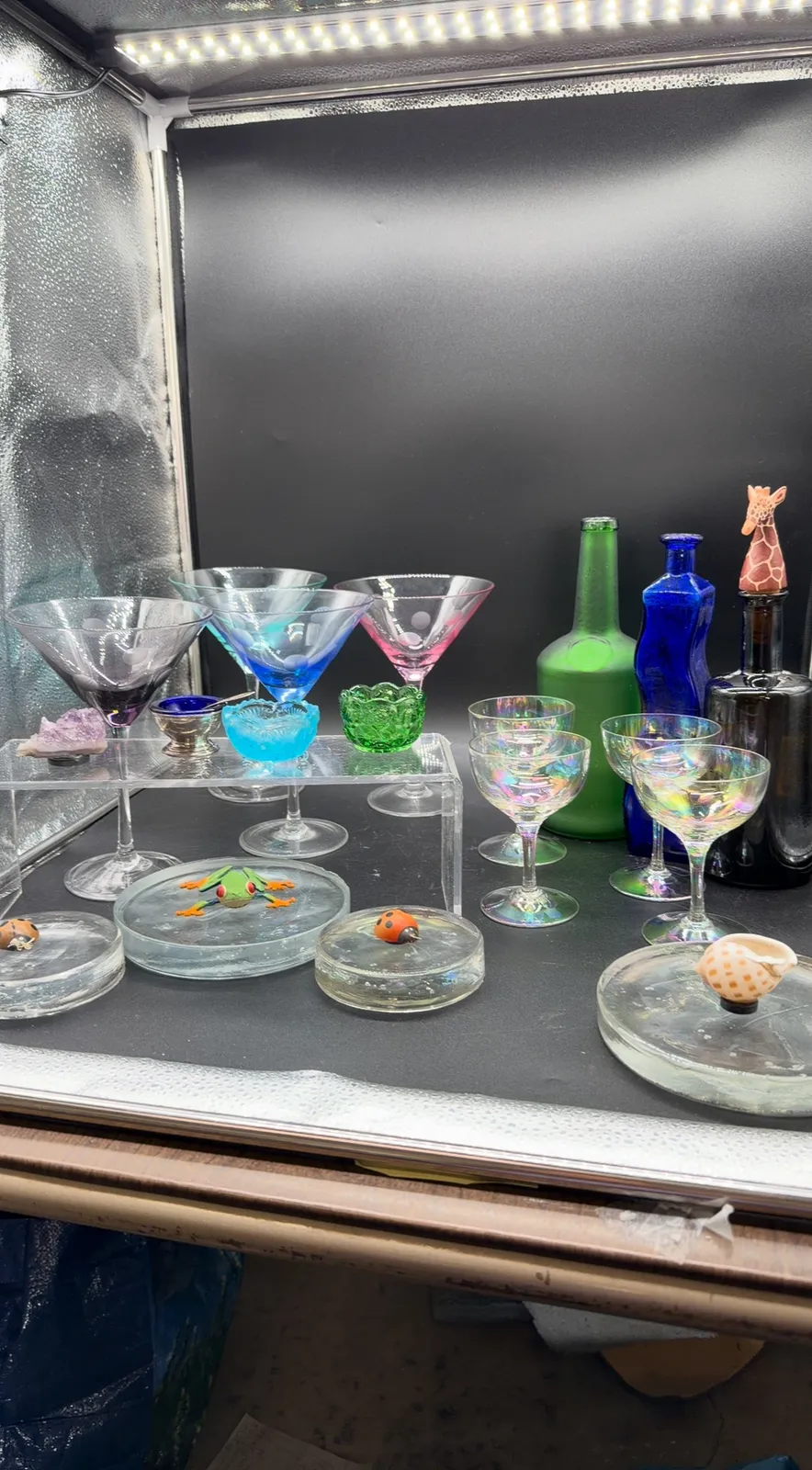 Colorful Art Glass, Iridescent Stemware & Decorative Bottles - STERLING SILVER & JEWELRY! Anacortes Estate Auction – Part 2 | Ocean Bid Auction