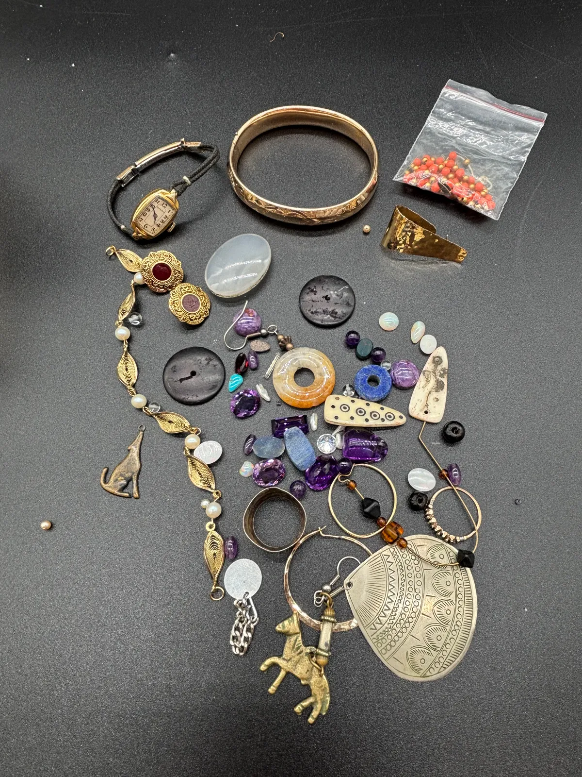 Jewelry Maker Lot Beads Findings Hamilton Watch