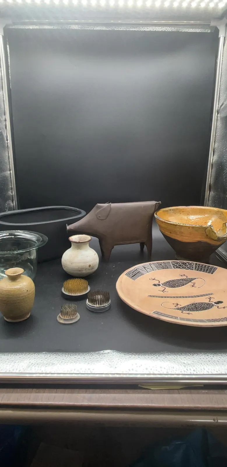 decorative pottery animal figures and ceramics lot